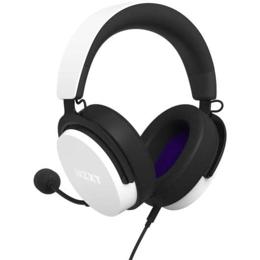 Auriculares NZXT con cable micrófono desmontable Hi-Res aislamiento ruido blancos