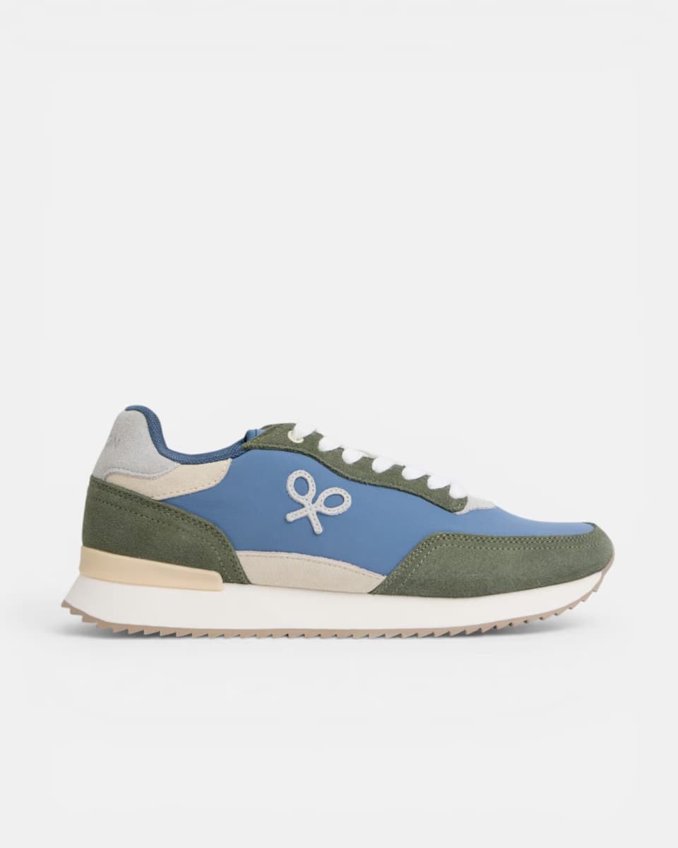 Zapatillas de hombre running raqueta Verde Silbon