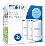 3X BRITA Filtro de Agua On Tap V | Compatible Sistema BRITA On Tap | Filtra hasta 600L | Sin BPA | Tecnología de microfiltración