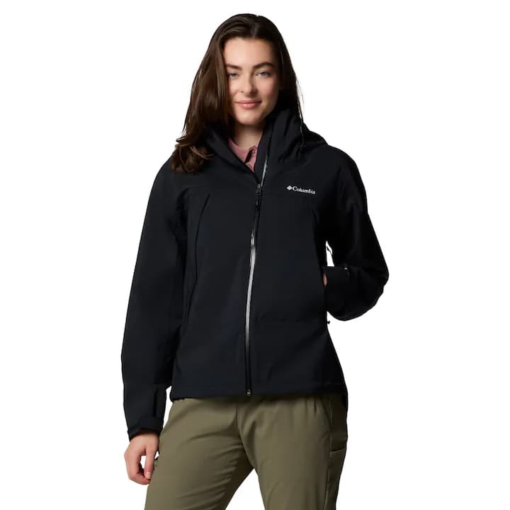Chaqueta impermeable de mujer Boulder Falls Columbia Negro