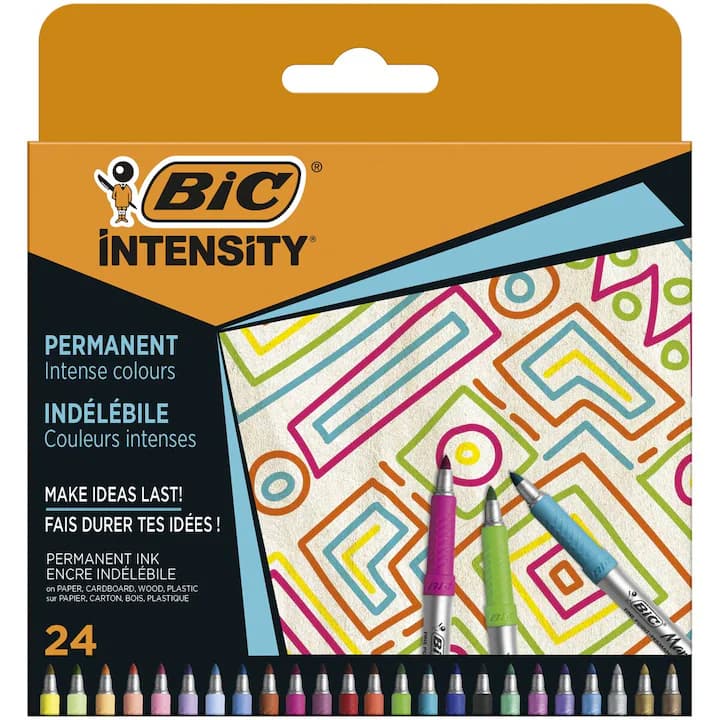 Pack de 24 marcadores permanentes intensity BIC