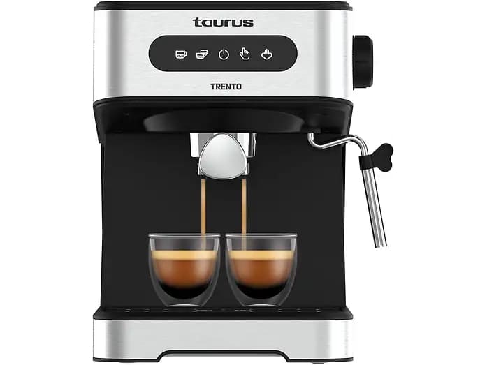 Cafetera espresso - TAURUS Trento, 20 bar, 850 W, 2 tazas, Negro
