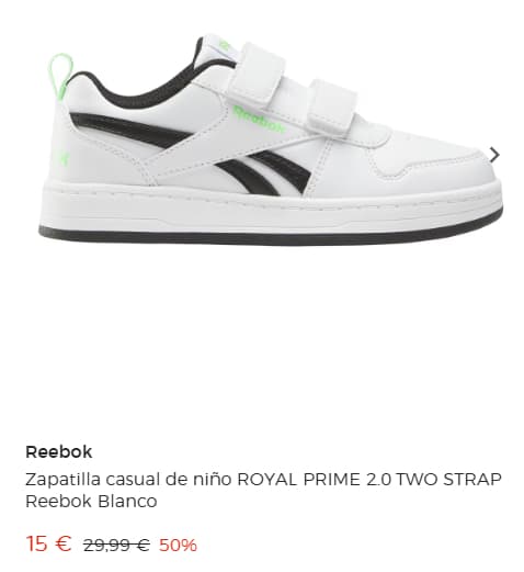 Zapatillas Reebok niños por menos de 25 euros en el corte inglés