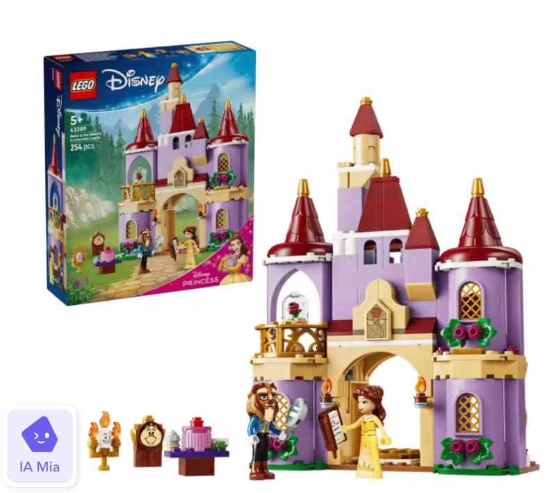 LEGO 43289 Princesas Disney Castillo Encantado de Bella y Bestia