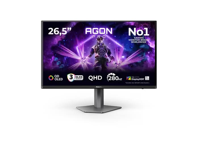 Monitor Gaming AOC AG276QZD2 26,7" QHD QD-OLED | 240Hz | 0,03ms | Adaptive Sync | Altavoces integrados