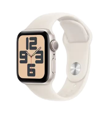Smartwatch Apple Watch SE 2024 GPS 40mm Blanco Estrella (caja aluminio, pantalla Retina Ion-X, sensor frecuencia cardíaca, correa S/M)