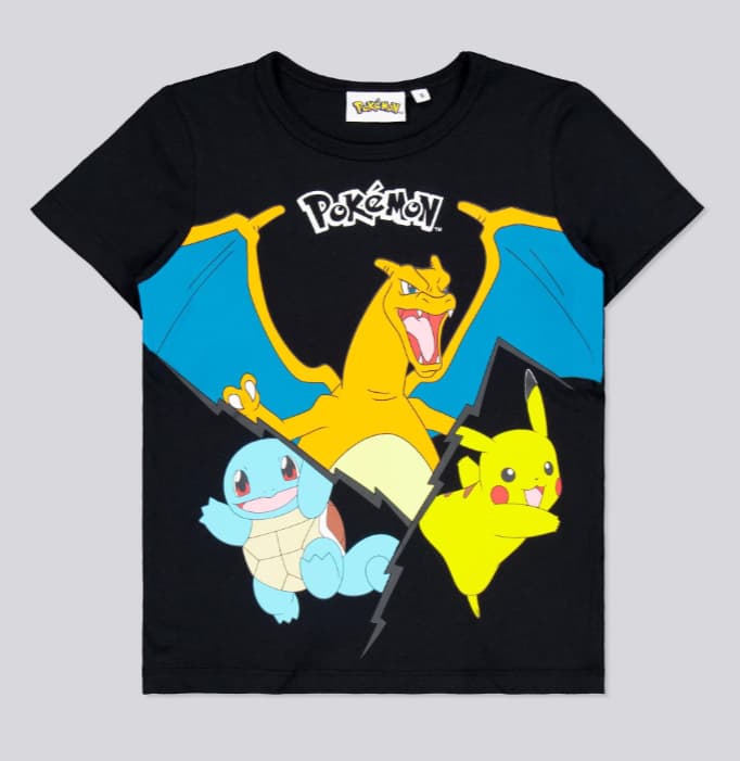 Camiseta Pokémon infanti tallas 2,4,6,8