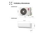 Aire acondicionado LG Split 1 x 1 - LG WIFIECO12.SET, 2967 fg/h, Wi-Fi, ThinQ, Blanco