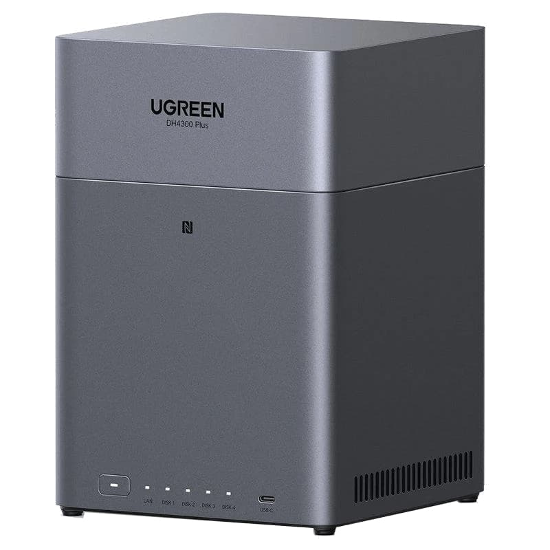 Servidor NAS - Ugreen DH4300 Plus, 4 Bahías, 120TB, 5 Gb/s, 8 GB RAM, NFC