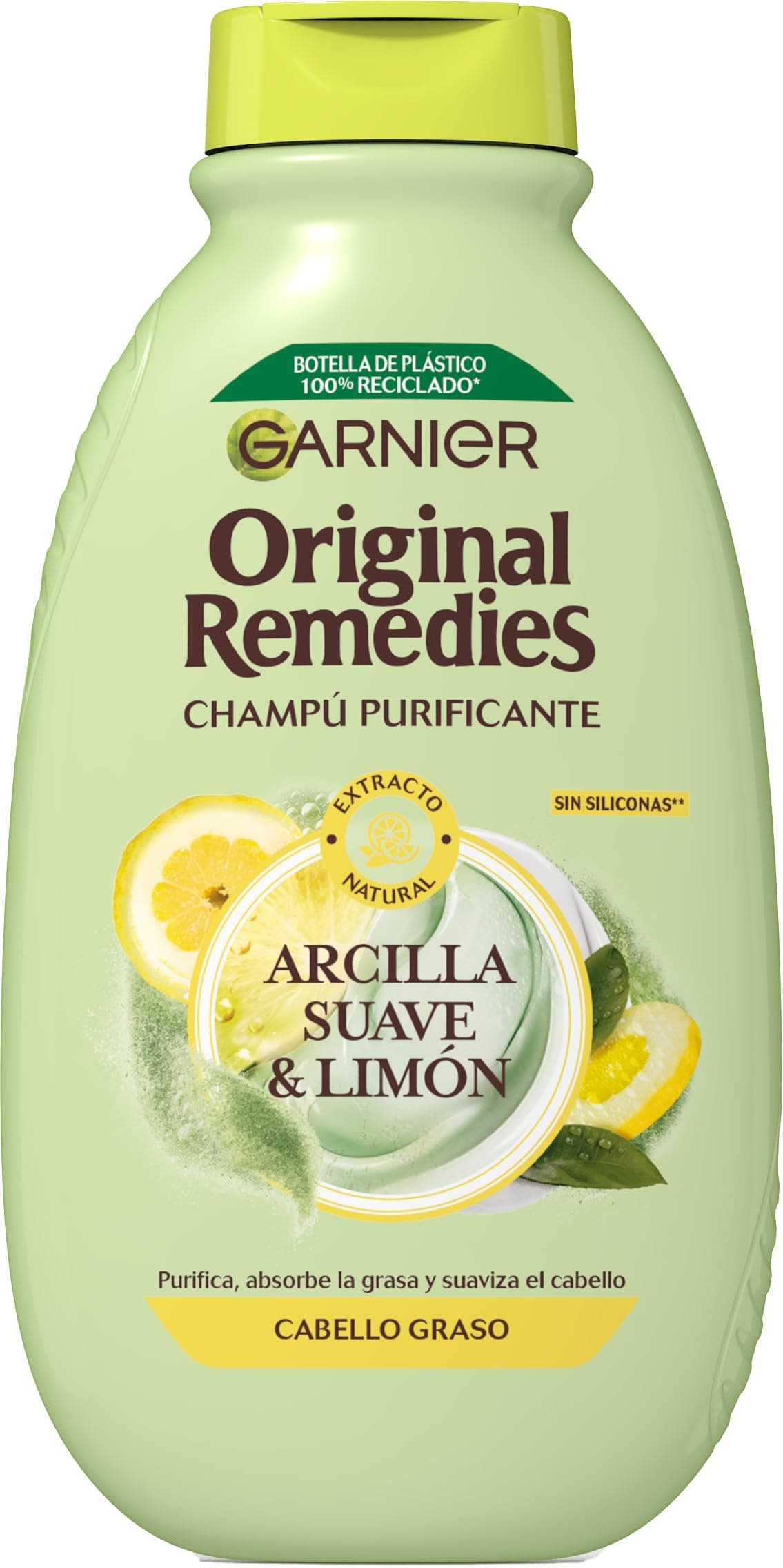x2 Champú Garnier Original Remedies con arcilla suave, 400 ml (cada bote a 2,23€)