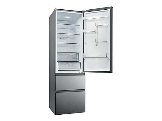 Frigorífico combi - Haier Series 3 HTR3620DNMG, No Frost, 205 cm, 414 l, Fresh 0°C, Direct Access, Inox