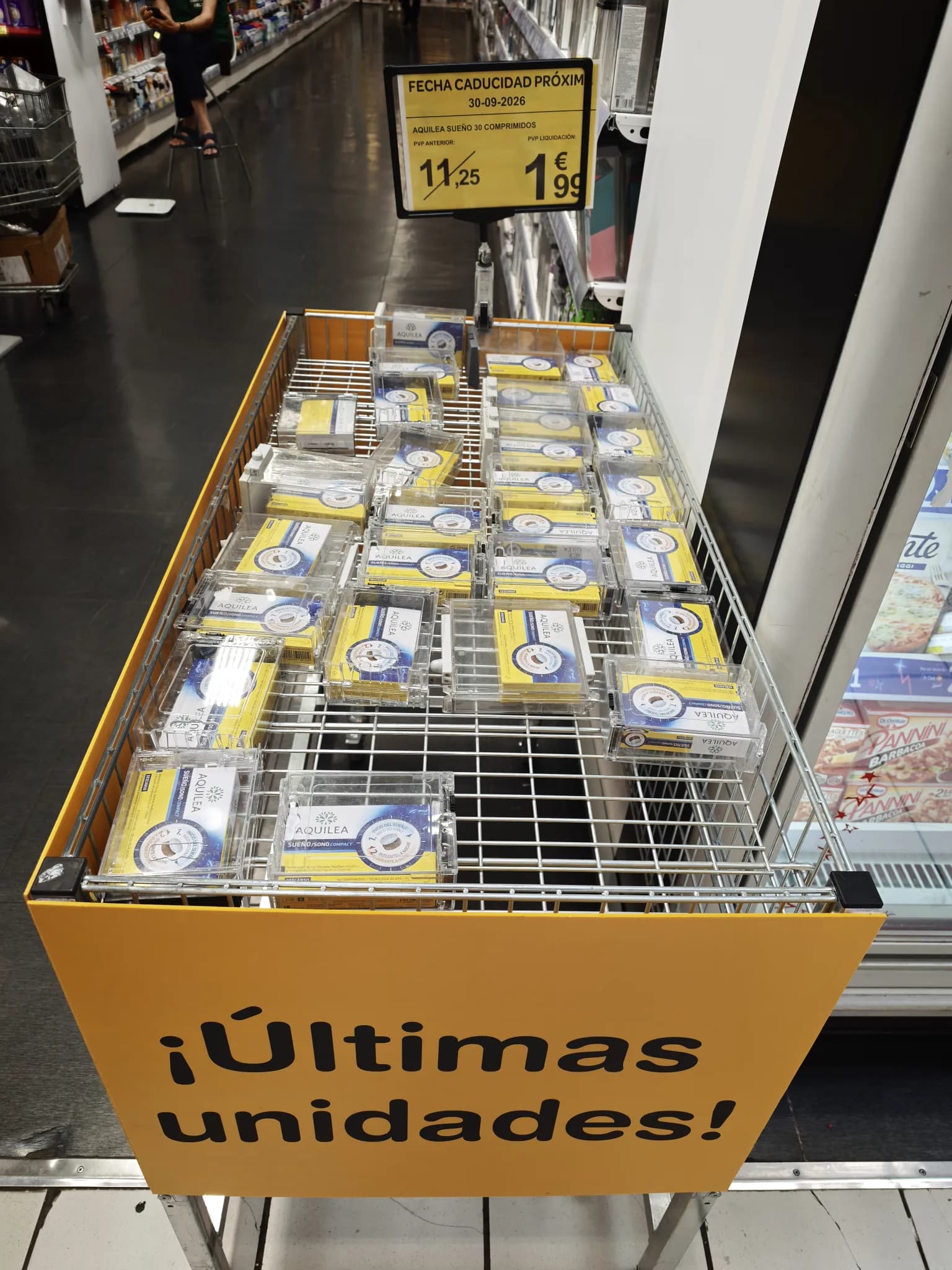 Aquilea sueños treinta comprimidos Carrefour Campanar Valencia fecha próxima caducidad