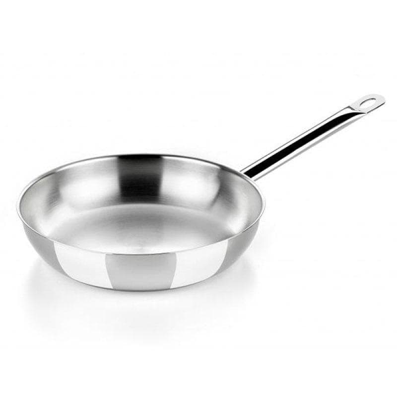 BRA Profesional Sartén de Acero Inoxidable 24cm Plata - USO EN FUEGO Y HORNO