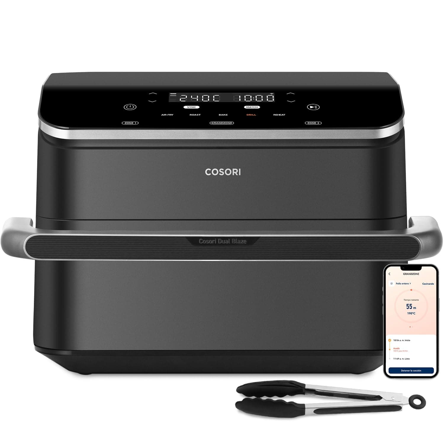 Cosori Freidora de Aire 10L Dual Blaze Twinfry, Doble Cesta con Divisor