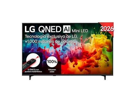 TV QNED Mini LED 50" LG 50QNED72B6B (UHD 4K, Procesador α7 Gen9 AI, Smart TV)