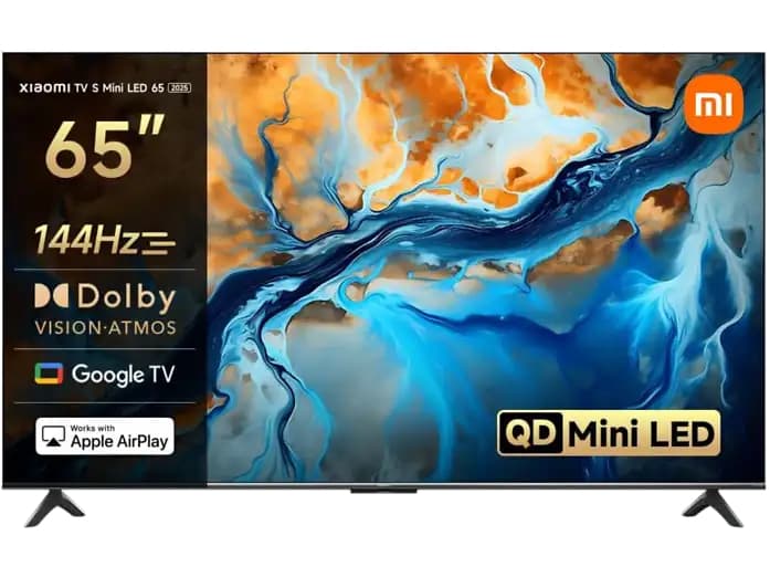 Smart TV Xiaomi S Mini LED 65 2025 4K 144Hz (Full Array Local Dimming, Quantum Dot, Google TV, HDMI 2.1, gris cepillado, en MediaMarkt)