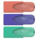 Pack 3 Pendrives Memoria USB-C 2.0 PNY Arty Edition 64GB