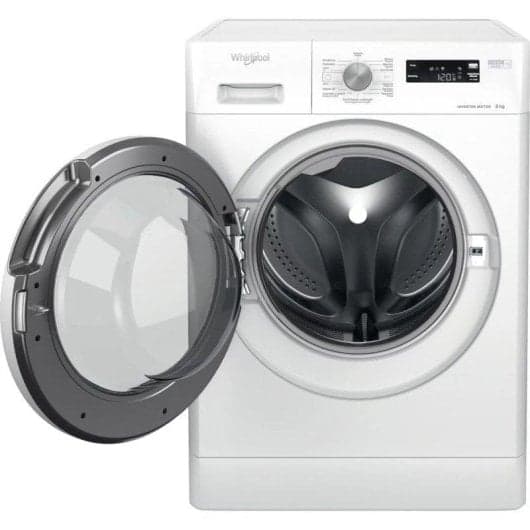 Lavadora Whirlpool FFS 8258 W SP 8kg Blanca (Clase B, 1200 rpm, motor Inverter SenseInverter, 6th Sense, vapor FreshCare+, display digital)