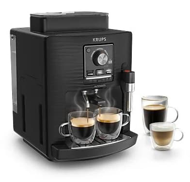 Cafetera superautomática - Krups Intensity EA50K9 (4 bebidas, Espumador de leche manual, Granos de cafe, 15 bares, 1.7l, 2 Tazas)