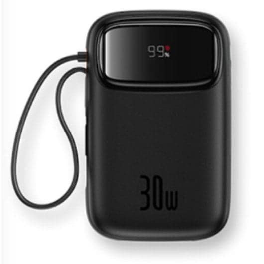 Power Bank Baseus Qpow 2 10000 mAh 30W Negro Power Delivery Quick Charge