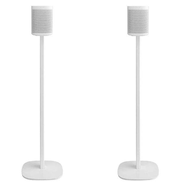 Cavus Soporte de Piso para Altavoz - Material metálico y sintético, color blanco