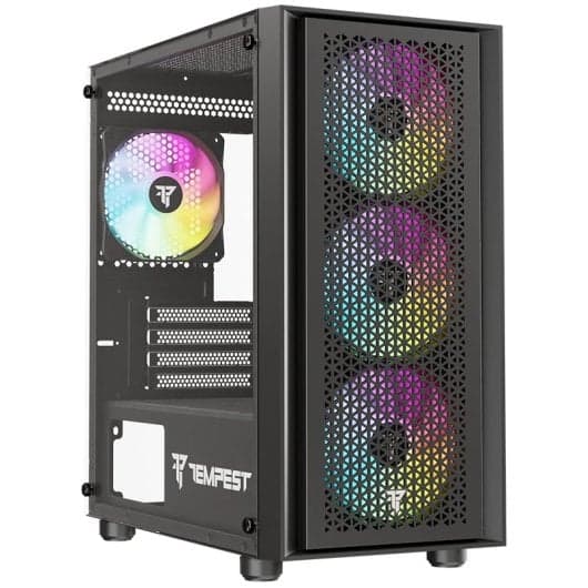Torre PC Tempest Airflow Rampart ARGB M-ATX Negra
