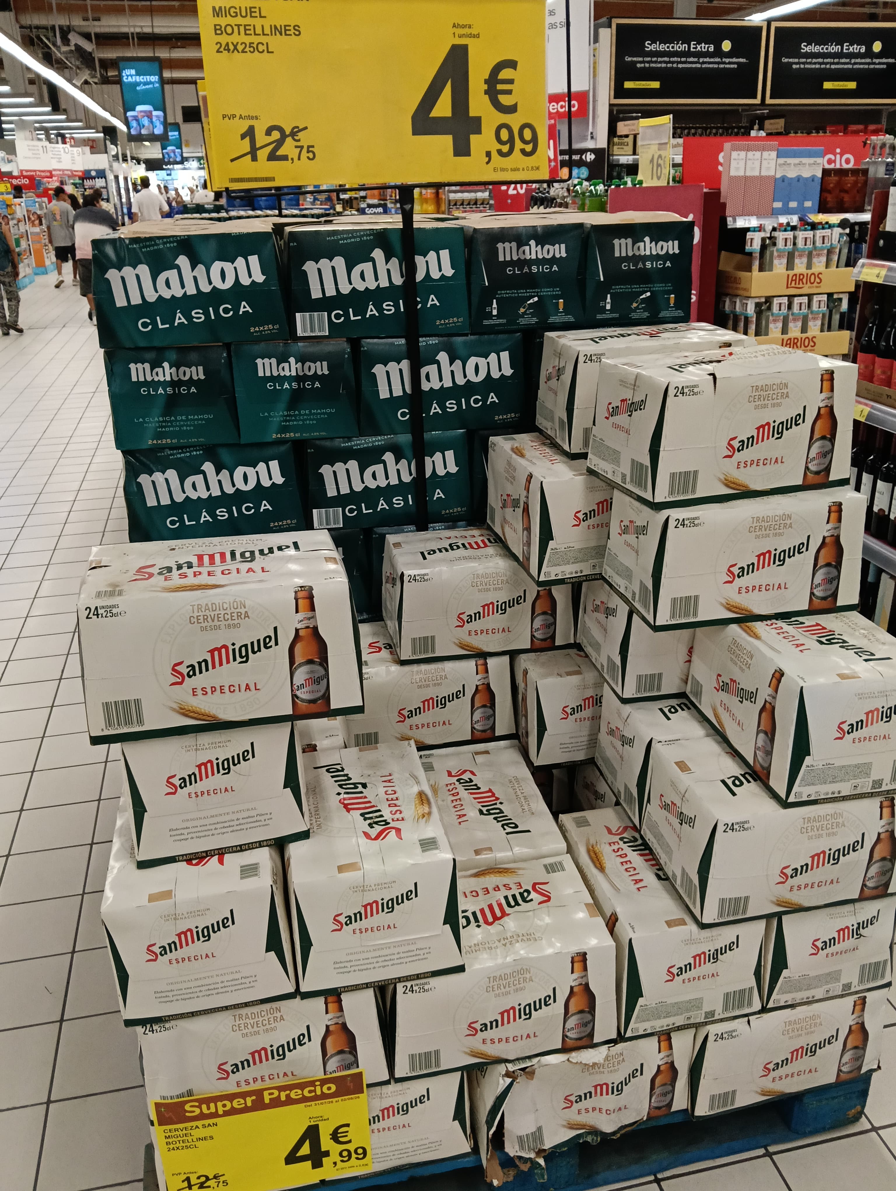 Pack 24 botellines San Miguel (Carrefour Parla)