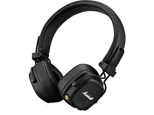 Marshall Major IV, Supraaurales, Bluetooth, 80 h batería, Táctil, Plegable, Negro