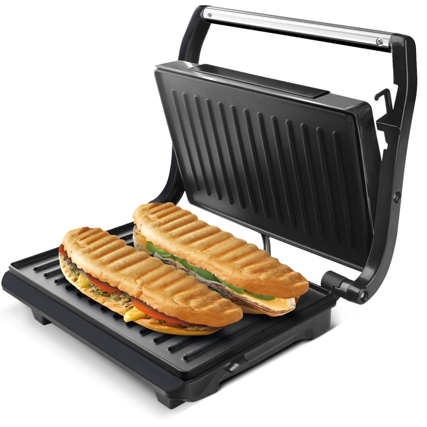 Taurus Amazing - Sandwichera Eléctrica, 700W, Grill, Placas Antiadherentes