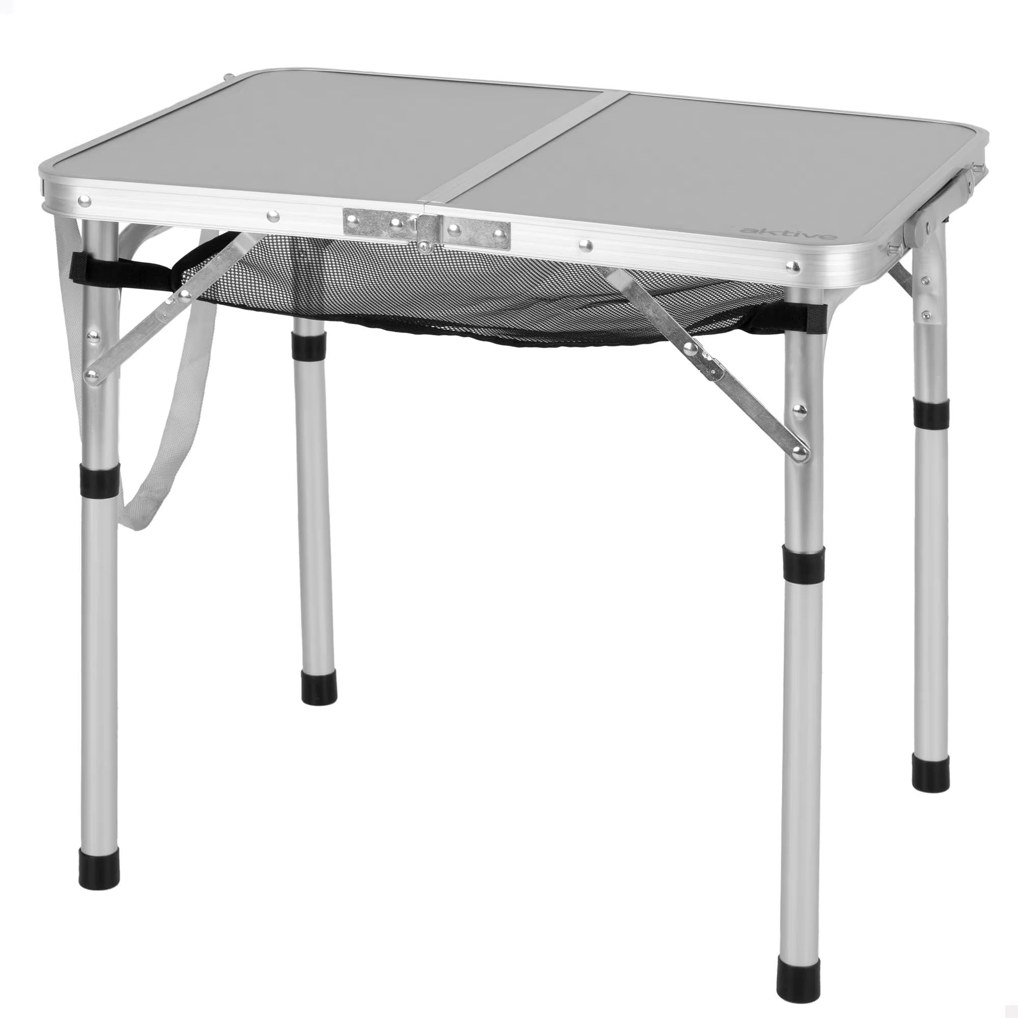AKTIVE Mesa plegable, 60x45x56 cm, Malla extraíble, Topes antideslizantes (13,59€ Cupon -3€ aranceles)