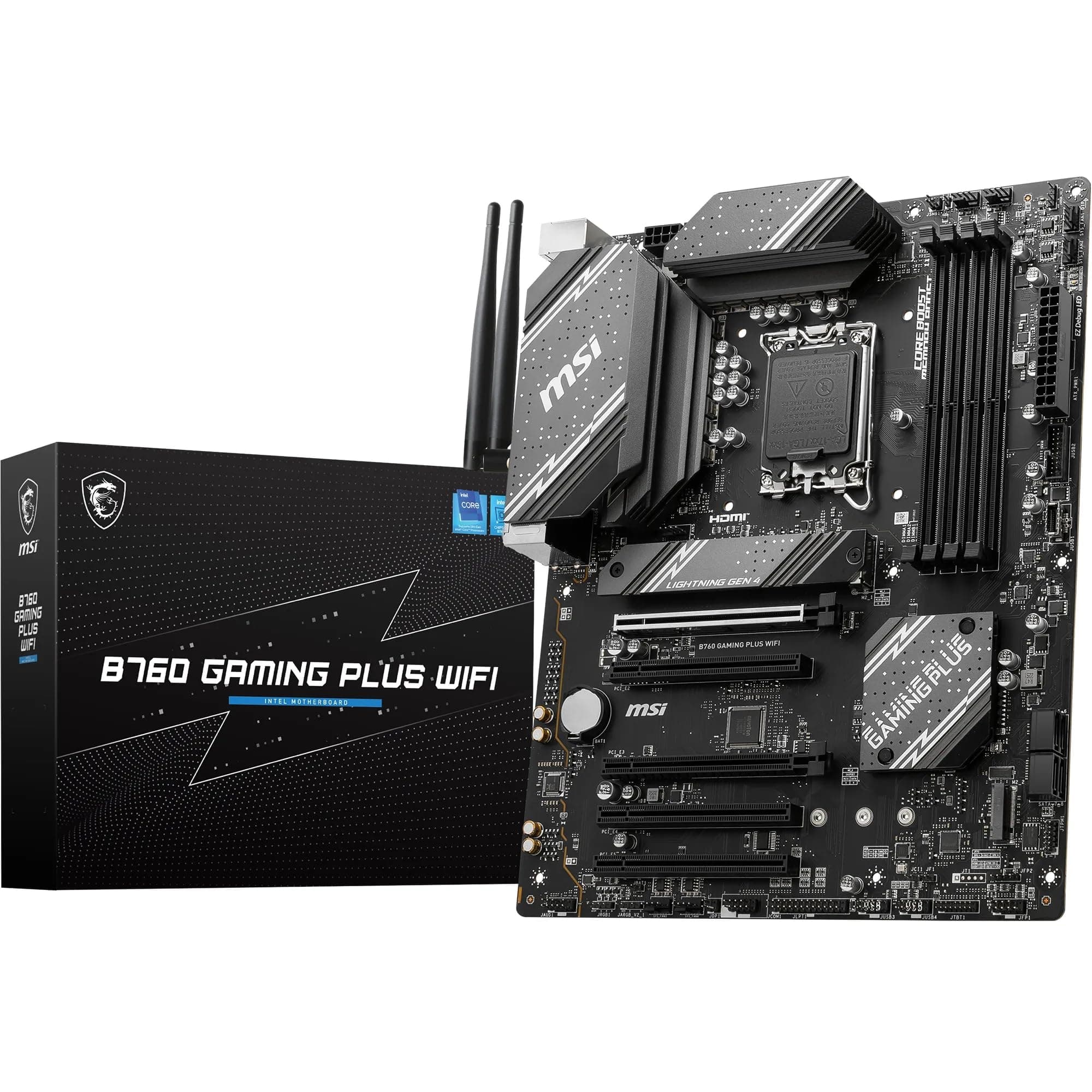 Placa Base MSI B760 GAMING PLUS WIFI B760 LGA 1700 DDR5 ATX WiFi 6E 2.5GbE M.2 RAID + pccomponentes