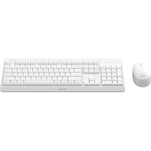 Philips SPT6307WL/16 Combo Teclado y Ratón Inalámbrico 2,4 GHz Teclas de Perfil Bajo Blanco