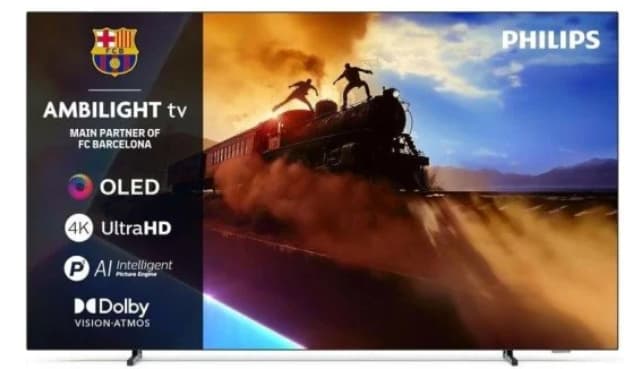 Philips OLED 55OLED770 55″ – Smart TV 4K con Ambilight de 3 lados, Dolby Vision y Atmos