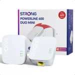Strong AV600 - Adaptador Powerline 600 Duo Mini Set, 600Mbps / Puertos LAN 100 Mbps, PLC HomePlug AV2, Sin WiFi, Plug & Play