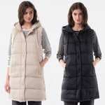 Chaleco Largo Mujer TEX con Capucha – Acolchado Ligero [Varias tallas y colores]