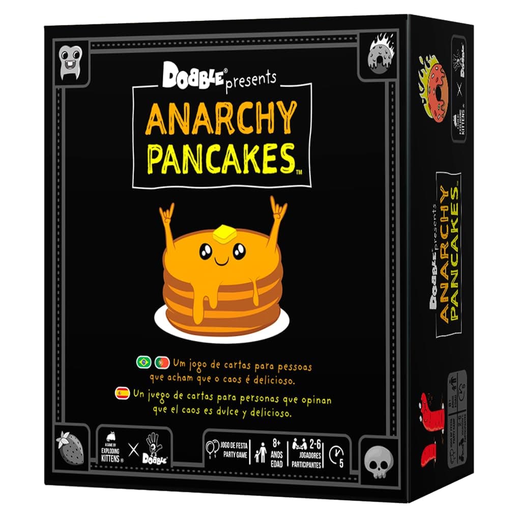 Juego de Cartas Dobble Anarchy Pancakes (Zygomatic, 2 a 8 jugadores, +7 años, partidas rápidas 15 min, en español, en Amazon España)
