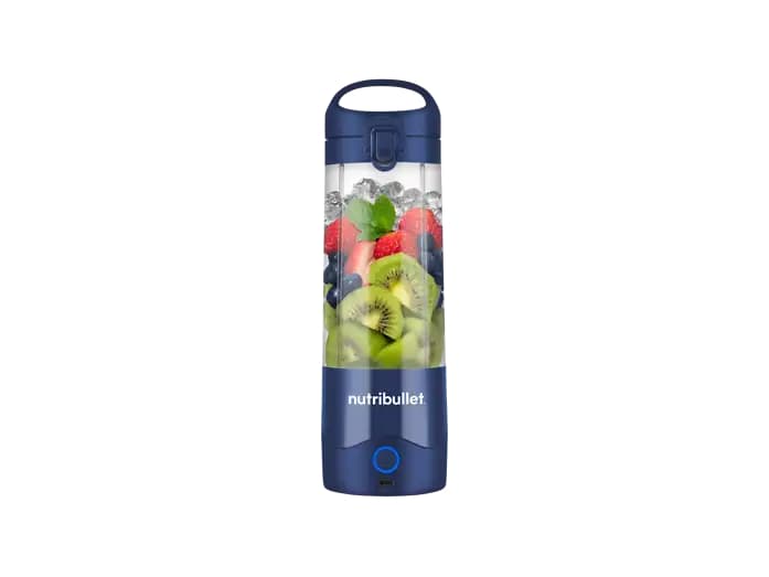 Batidora de vaso - nutribullet Portable, Personal, Vaso portátil 0.475 l, Asa transportable, Carga USB-C, 2000 mAh, 15 ciclos x carga