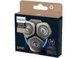 Recambio para afeitadora - Philips SH91/50, Cuchillas NanoTech Dual Precision, Autoafilables, Inox