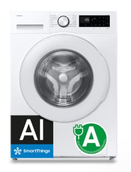 SAMSUNG Lavadora AI con Fondo Reducido 8kg AI EcoBubble Clase A Blanca