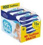 900 TOALLITAS Dodot 99% Aqua Toallitas Para Bebé 15 Paquetes De 60 Unidades = 900 Toallitas. (0'025€/Toallita. TIENDA OFICIAL DODOT
