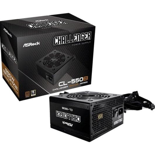 Fuente de Alimentación Asrock 550W 80 PLUS Bronze CL-550B Modular Protección Sobretensión