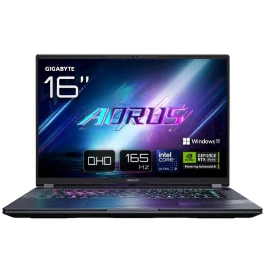 Portátil Gaming Gigabyte AORUS ELITE 16 BWH 16" QHD 165Hz (Intel Ultra 9 275HX, RTX 5070 8GB, 32GB RAM, 1TB SSD, Win 11)