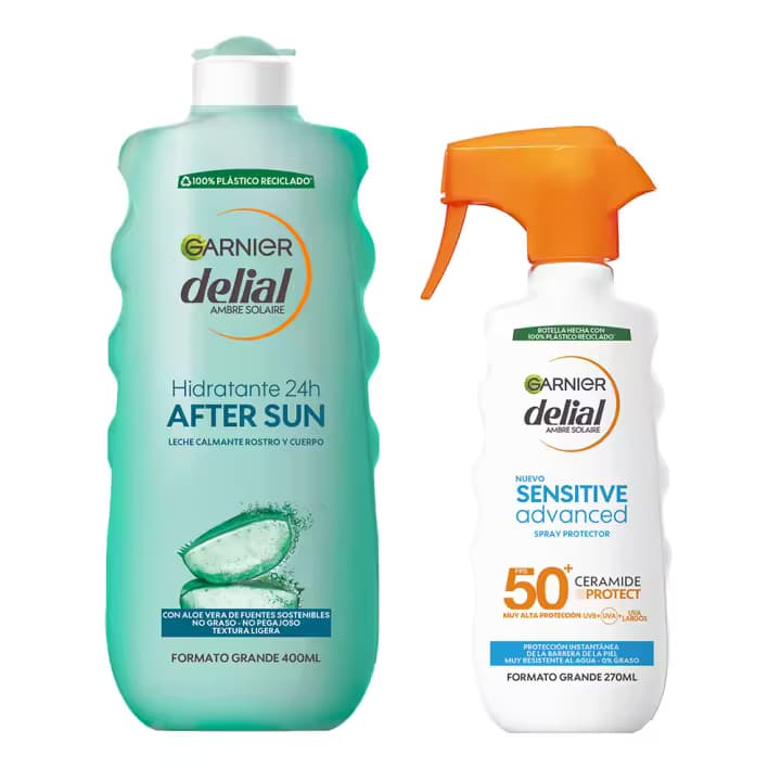 GARNIER | Delial After Sun y protector solar +50 por 15.59€