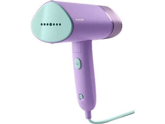 Cepillo de vapor y plancha - Philips STH3010/30, 1000 W, 2 bar, Placa de vapor metálica, Compacto y Plegable
