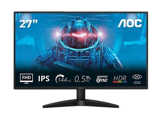 Monitor gaming - AOC 27B36X, 27" Full-HD, 144 Hz, 0.5 ms, IPS, Adaptive Sync, Tecnología Low Blue Light, Negro