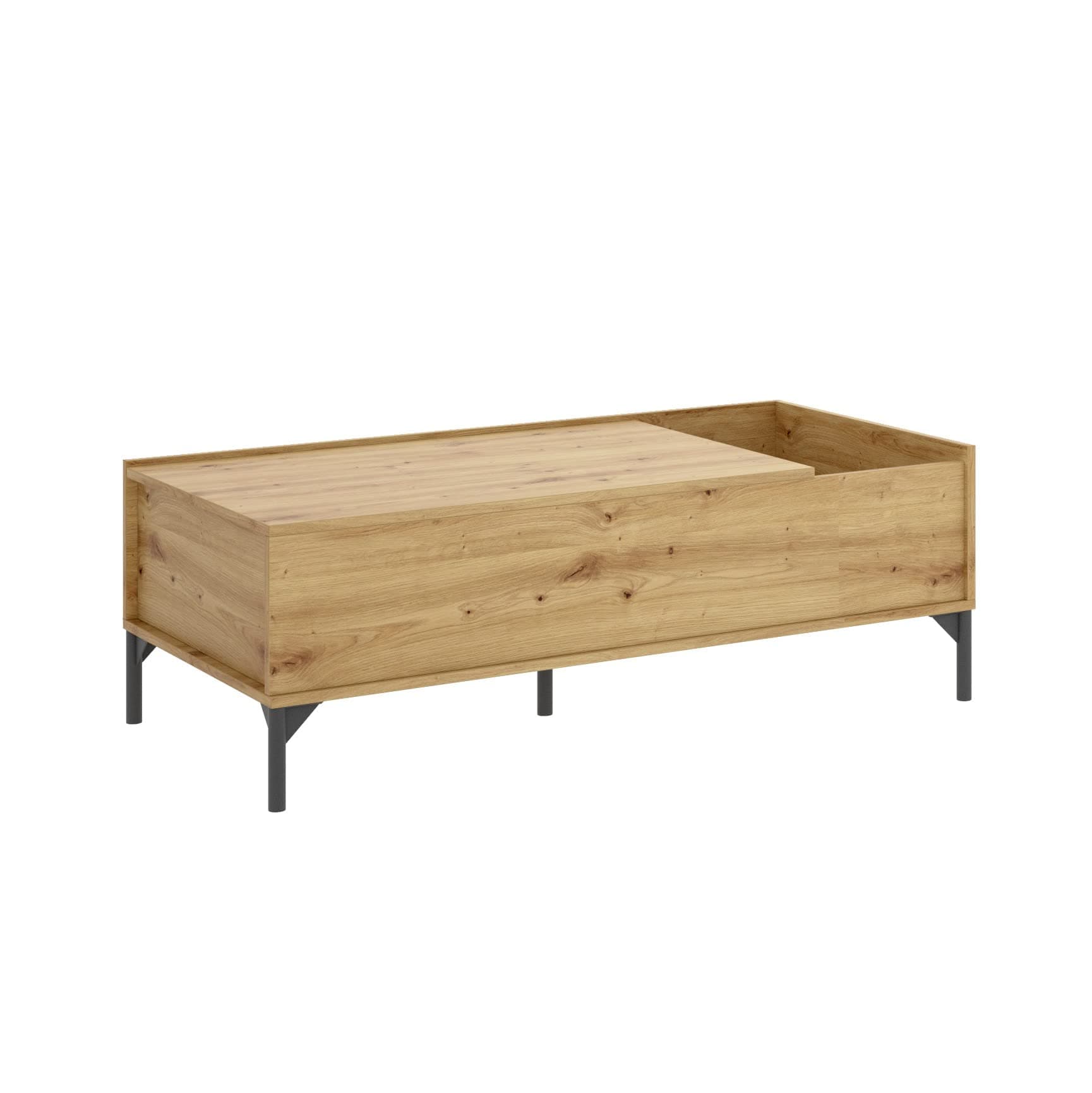 Mesa de Centro elevable, Melamina, Nordic, 41x99x60 cm