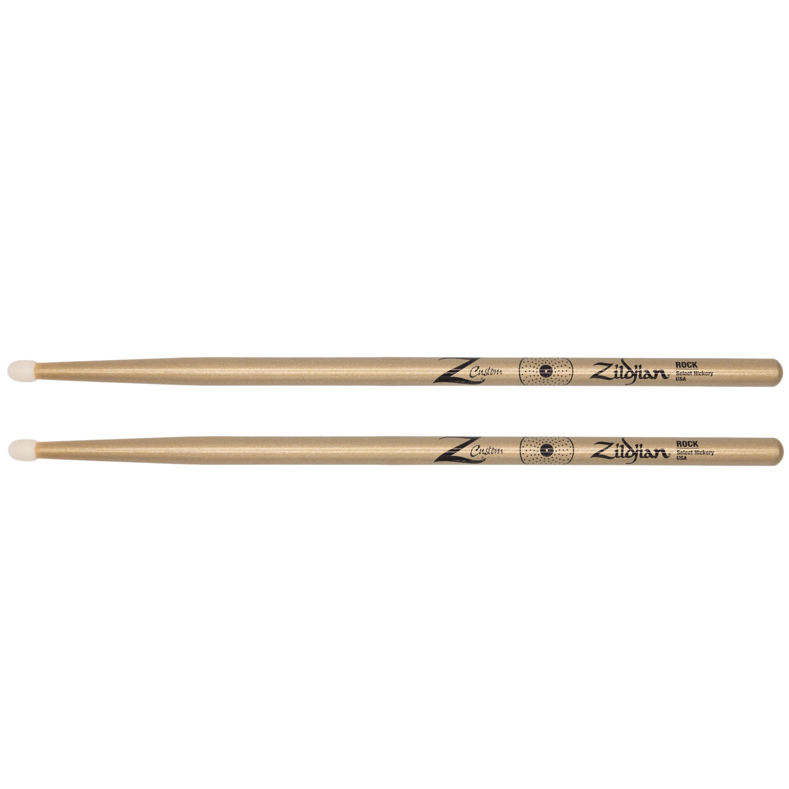 ZILDJIAN ZRKCG-ZC baqueta batería Rock Z Custom Oro cromado nylon edición limitada