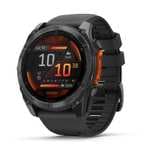 Garmin fenix 8-51mm - Reloj de Alto Rendimiento GPS Multideporte con Pantalla táctil AMOLED, Negro