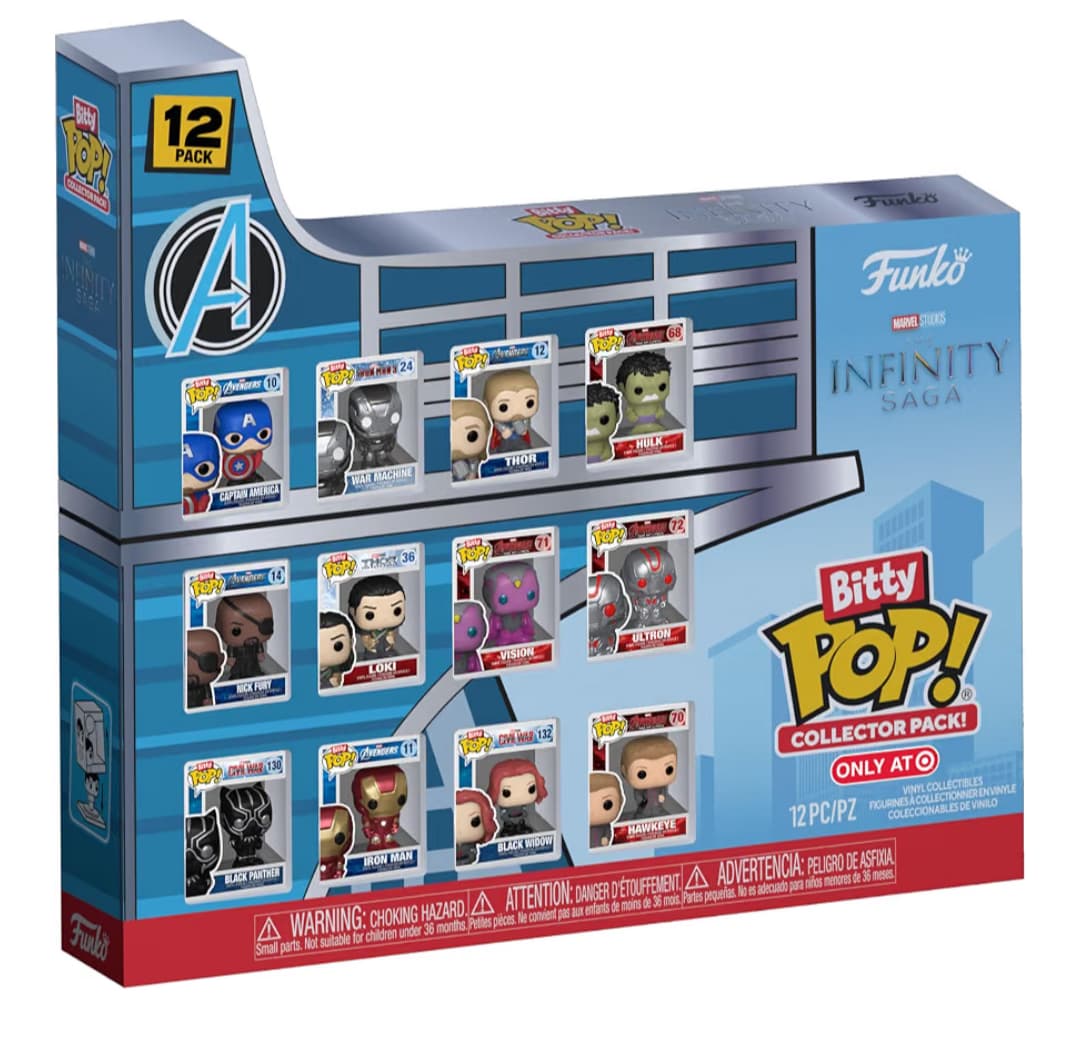 Funko Bitty Pop! Marvel: Infinity Saga - 12 Piece coleccionable, oficial