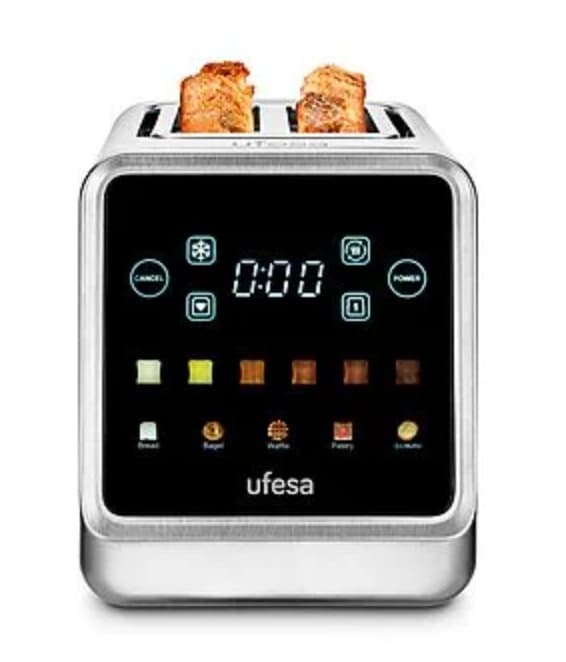 Tostadora Ufesa OneTouch Duo Plus (1450 W de potencia, 2 ranuras largas extra anchas XL, 6 niveles de tostado)